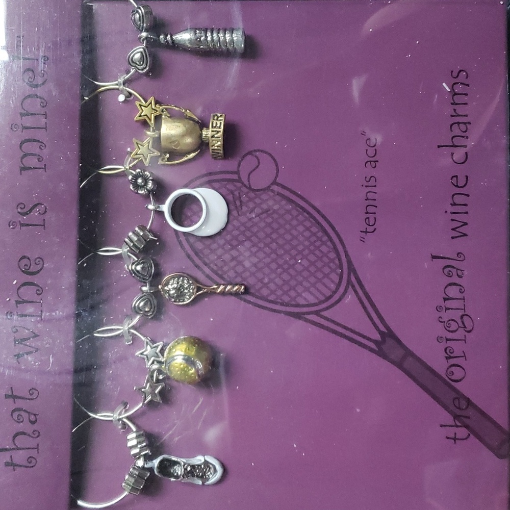 "Tennis Ace" Wine Things Wine Charms